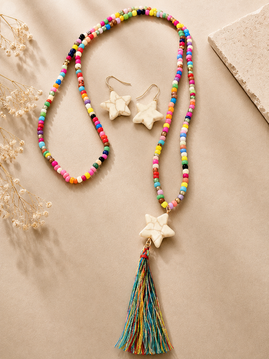 Starry Skies Tassel Jewelry Set