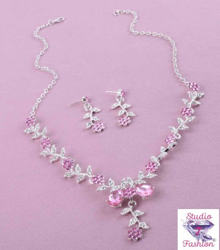 Blush Blossom Elegance Jewelry Set