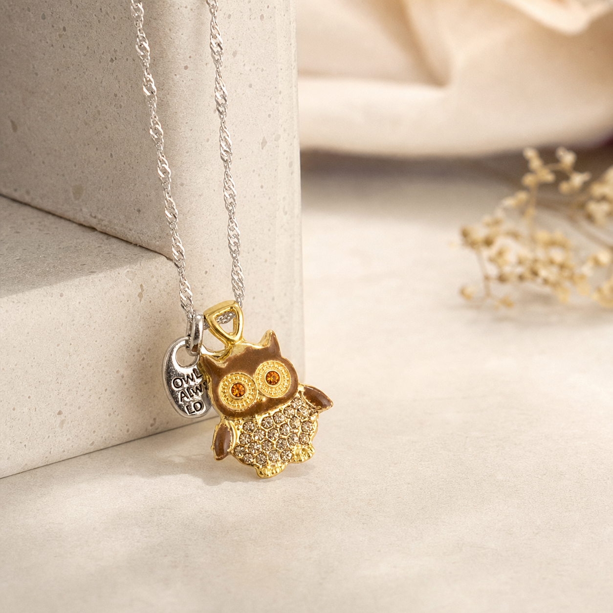 Owl Pendant Necklace,Studio7Fashion
