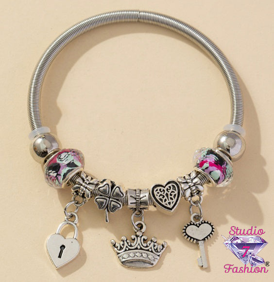 Multicolor Royalty Charm Bracelet