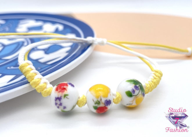 Sunburst Floral Beaded Bracelet