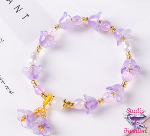 Lilac Lily of the Valley Bracelet