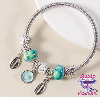 Green Ocean Treasure Charm Bracelet