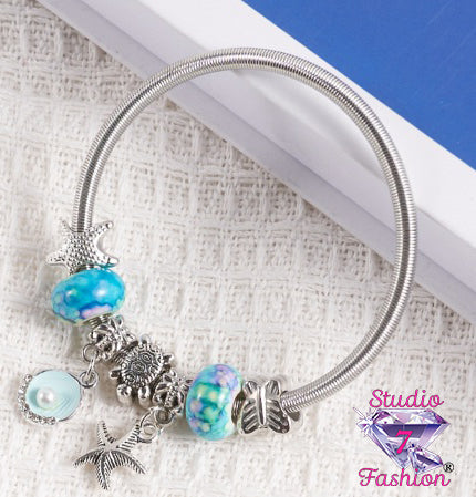 Blue Ocean Treasure Charm Bracelet