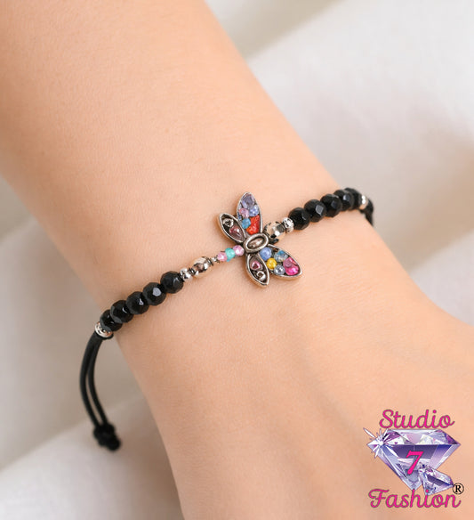 Luna-Wing Beaded Bracelet