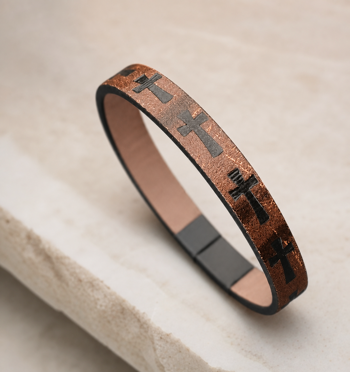 bracelet,cross bracelet,faith bracelet,religious bracelet,copper bracelet,copper tone bracelet,black cross bracelet,christian jewelry,faith jewelry,modern bracelet,unisex bracelet,Studio7Fashion