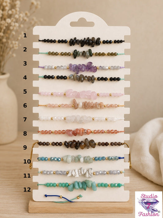 Minimalist Stacking Stone Bracelet