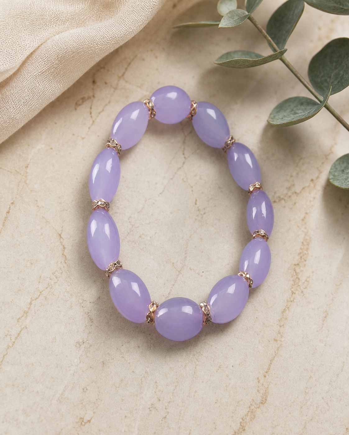 Lavender Beaded Bracelet,Studio7Fashion