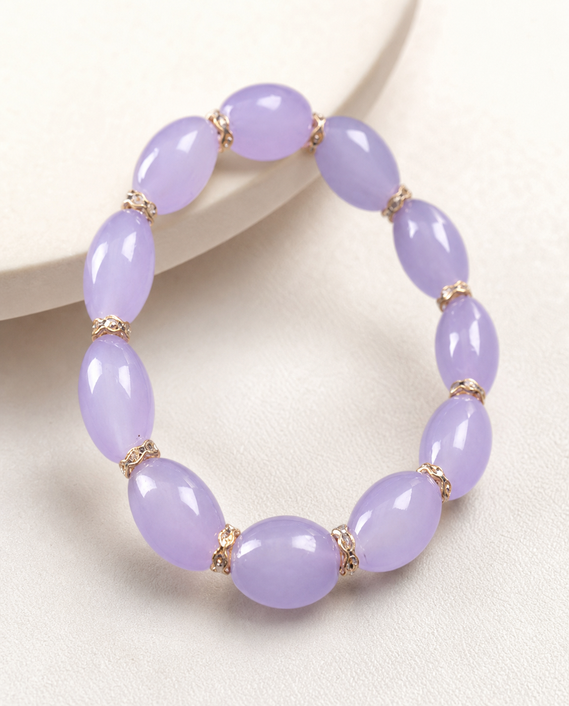 bracelet, lavender bracelet, beaded bracelet, purple jewelry, gold-tone jewelry, women's jewelry, everyday jewelry, gift jewelry,Studio7Fashion