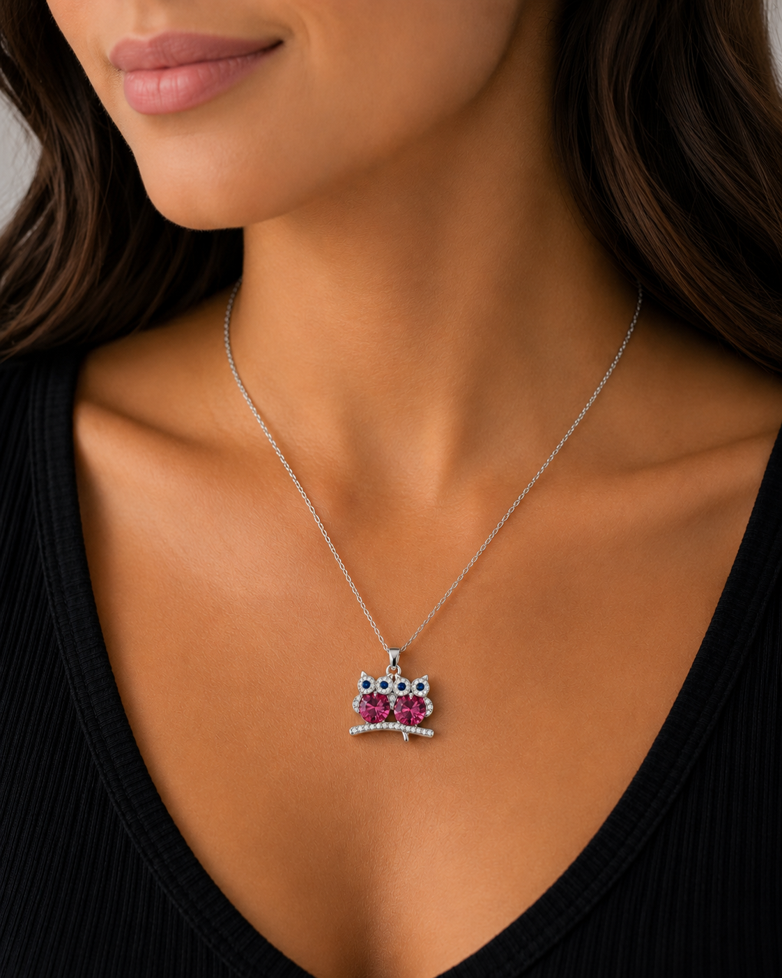 Sweetheart Owl Duo Necklace
