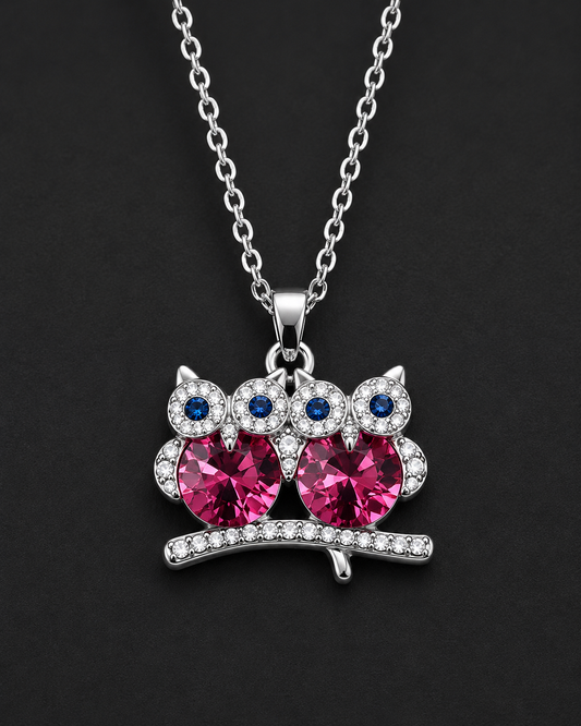 Sweetheart Owl Duo Necklace