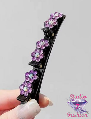 Amethyst Floral Shimmer Hairclip
