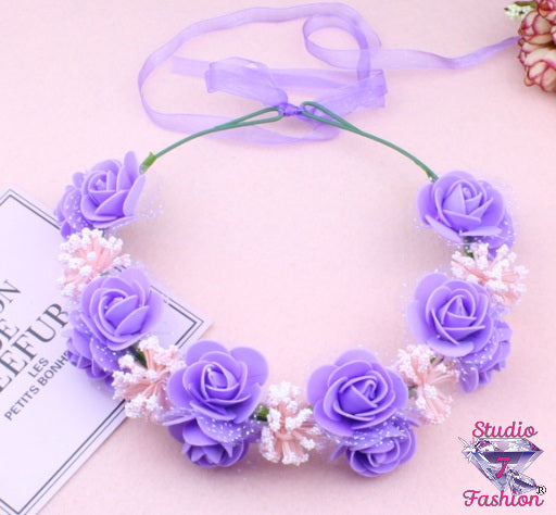 Wisteria Whispers Purple Floral Crown Headband