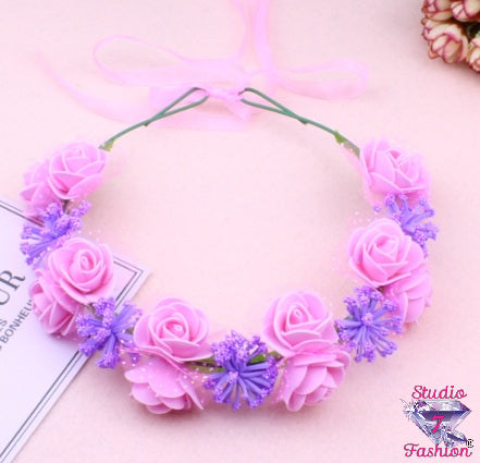 Wisteria Whispers Pink Floral Crown Headband
