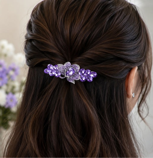 Violet Bloom Barrette