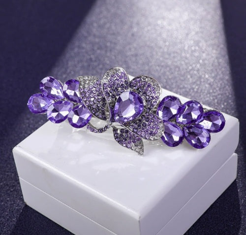 Violet Bloom Barrette
