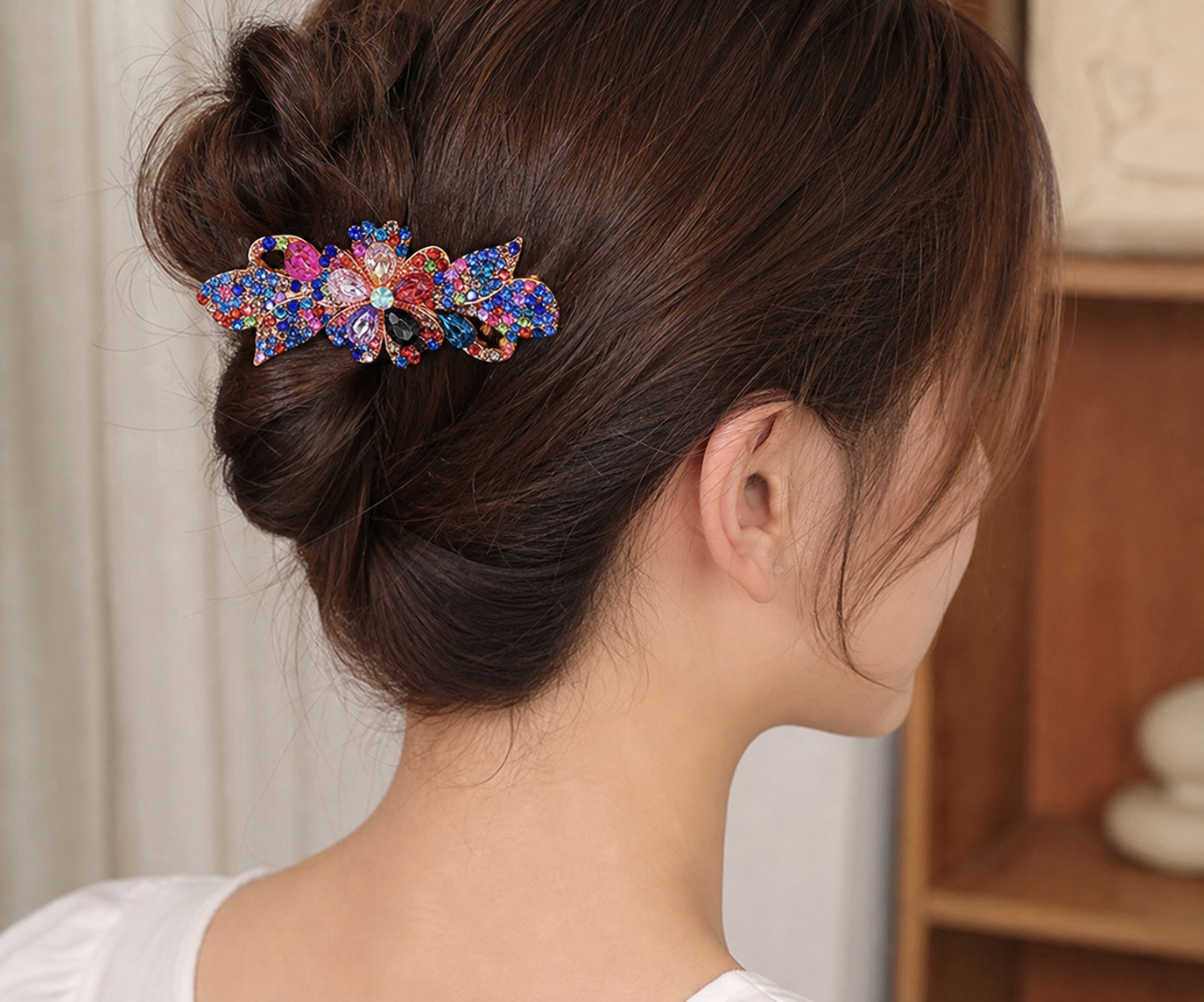Multicolor Embellished Hair Clip | Studio7Fashion,Studio7Fashion