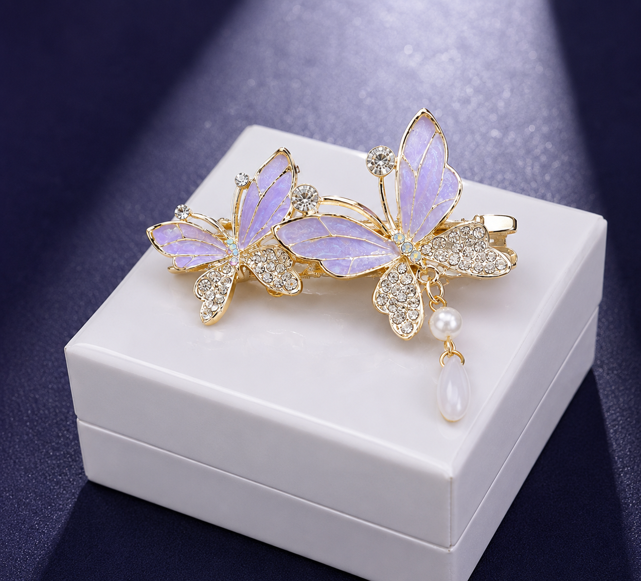 Lavender Butterfly Dreams Barrette