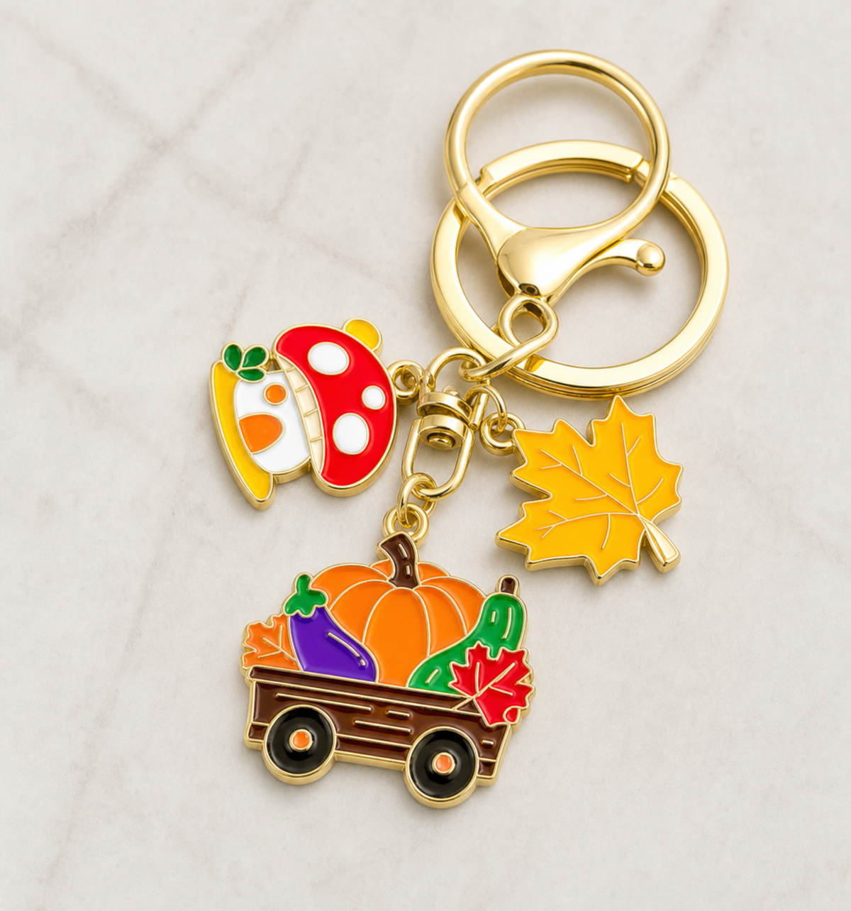 keychain, autumn keychain, harvest keychain, pumpkin keychain, fall accessory, maple leaf, colorful keychain, gift idea,Studio7Fashion
