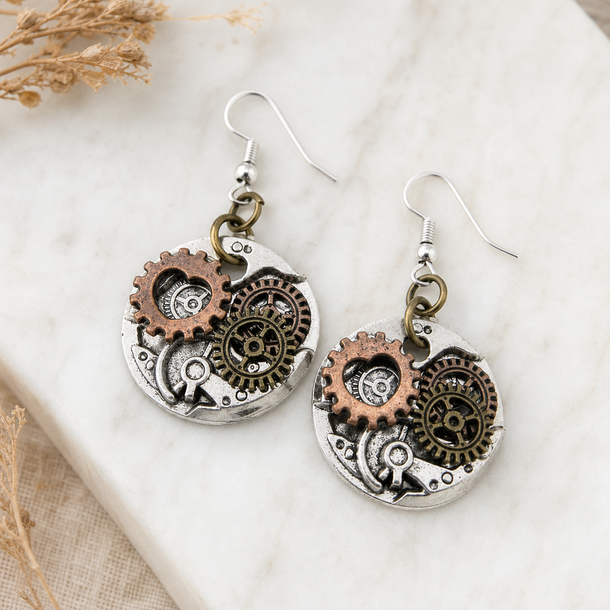 Steampunk Gear Earrings,Studio7Fashion