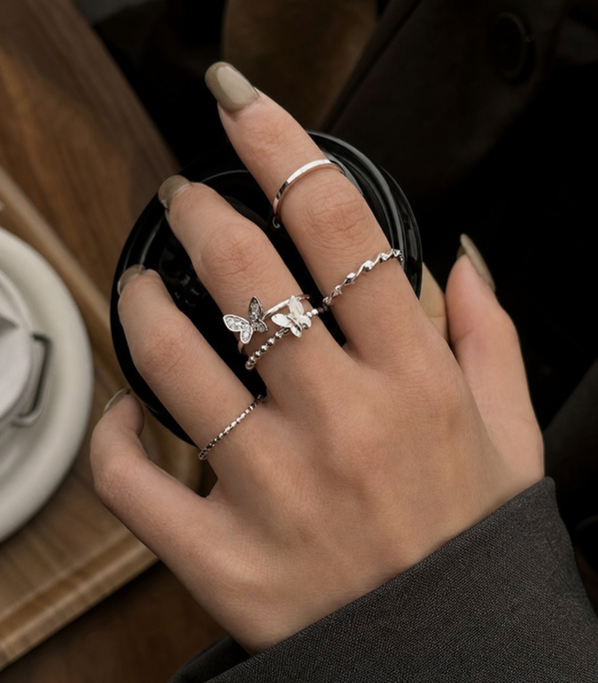 Silver Butterfly Knuckle Ring | Studio7Fashion,Studio7Fashion