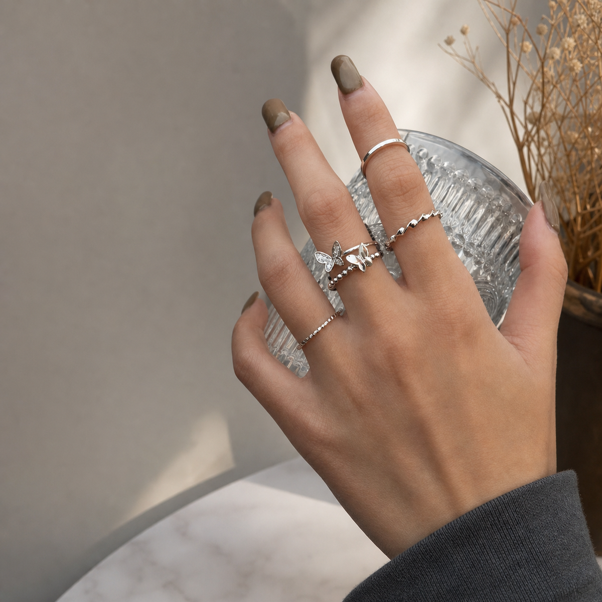 Silver Knuckle Ring,Studio7Fashion