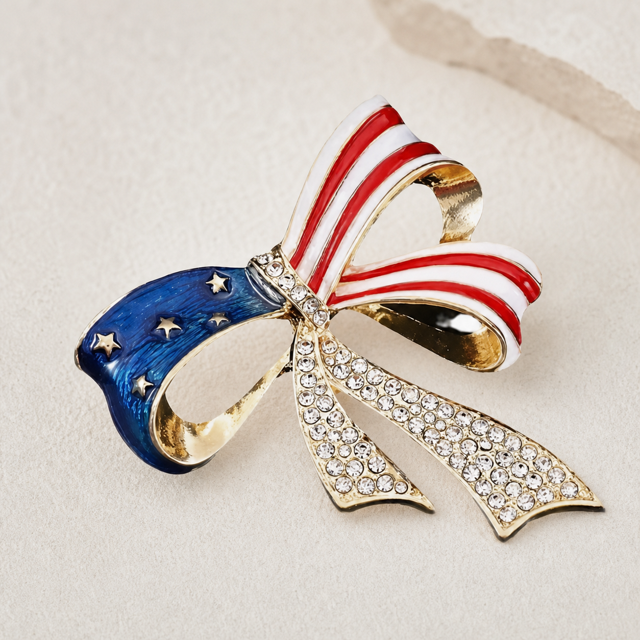 brooch, patriotic accessory, American flag, red white blue, bow brooch, Americana, patriotic gift, Fourth of July, Memorial Day, Veterans Day,Studio7Fashion