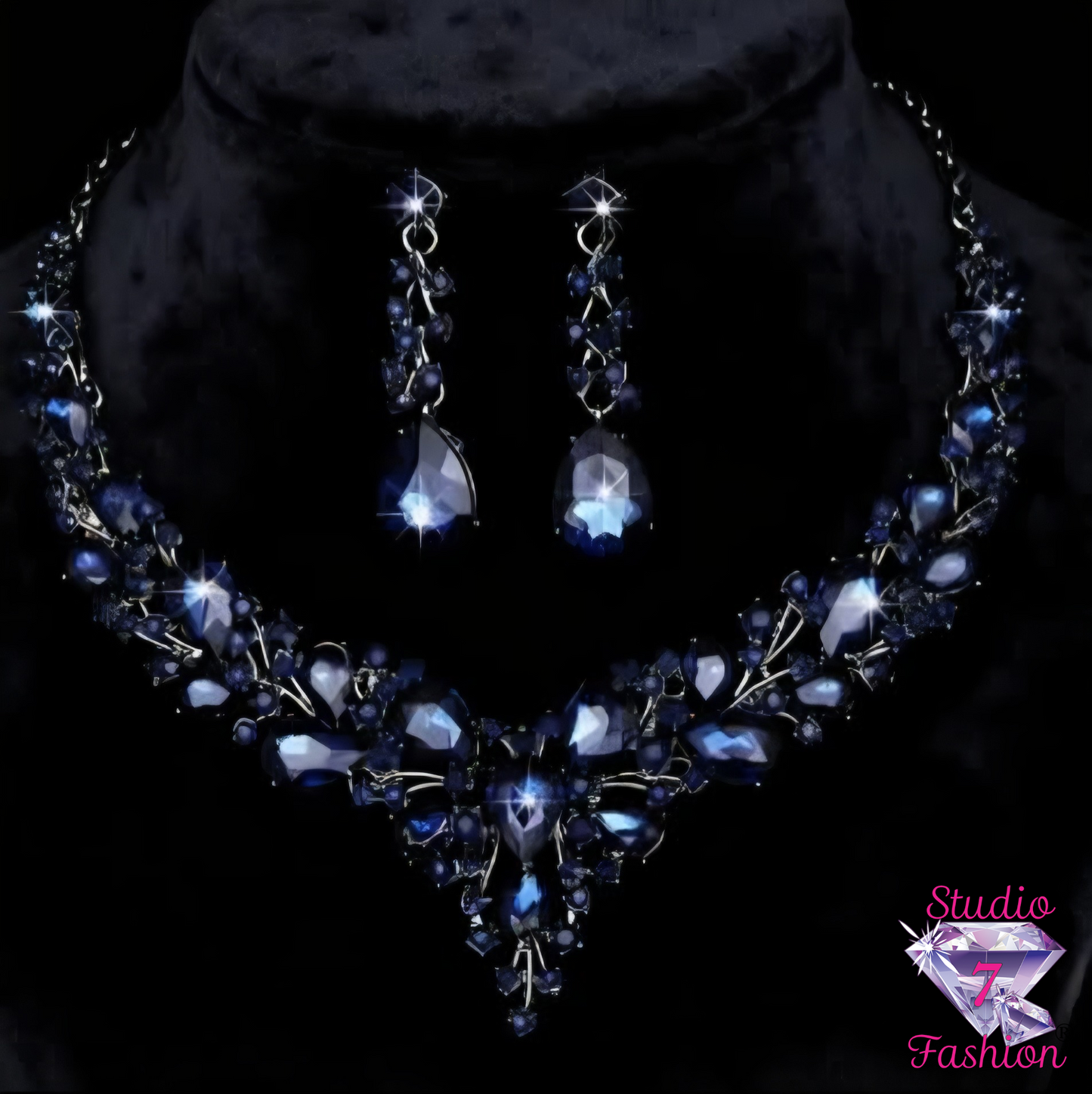 Midnight Sapphire Teardrop Set