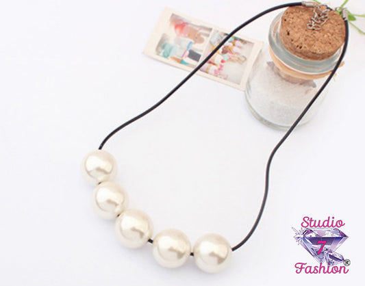 Modern Pearl Statement Necklace