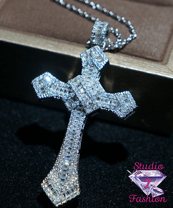 Eternal Radiance Cross Necklace