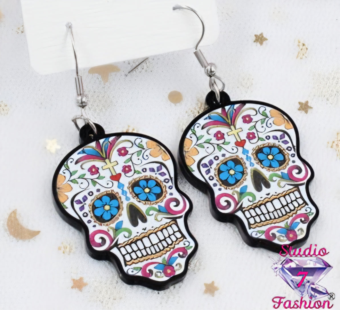 Dia De Los Muertos Skull Earrings