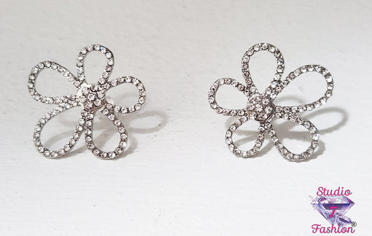 Daisy Dazzle Rhinestone Earrings