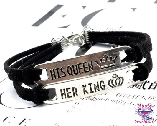 His Queen Her King Lovers Bracelets
