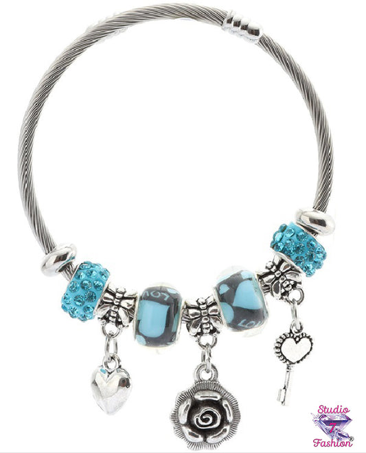 Love Flower Charm Bracelet