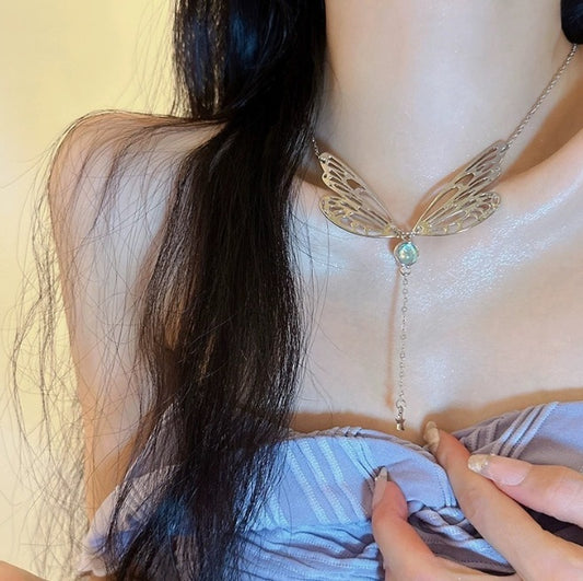 Make A Statement Oversized Butterfly Necklace