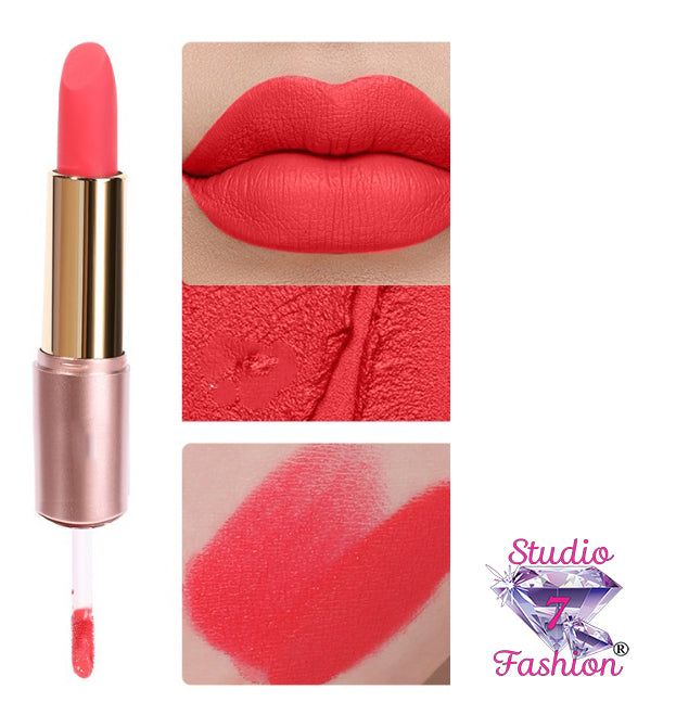 Warm Coral 2 in 1 Lipstick