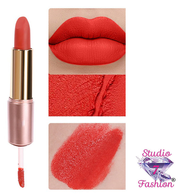 Orange Red 2 in 1 Lipstick
