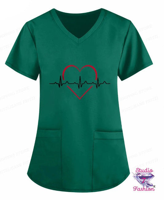 Wrapped In Love Scrub Top