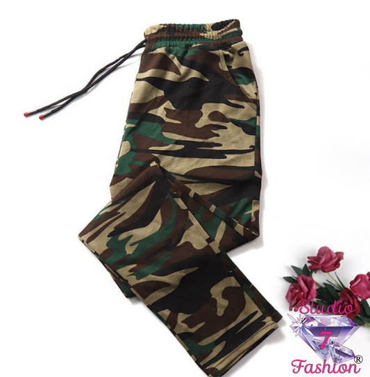 Camouflage Workout Pants Tan