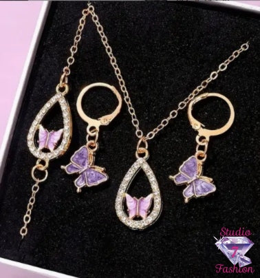 Purple Enchanted Butterflies Set