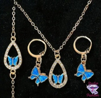Blue Enchanted Butterflies Set