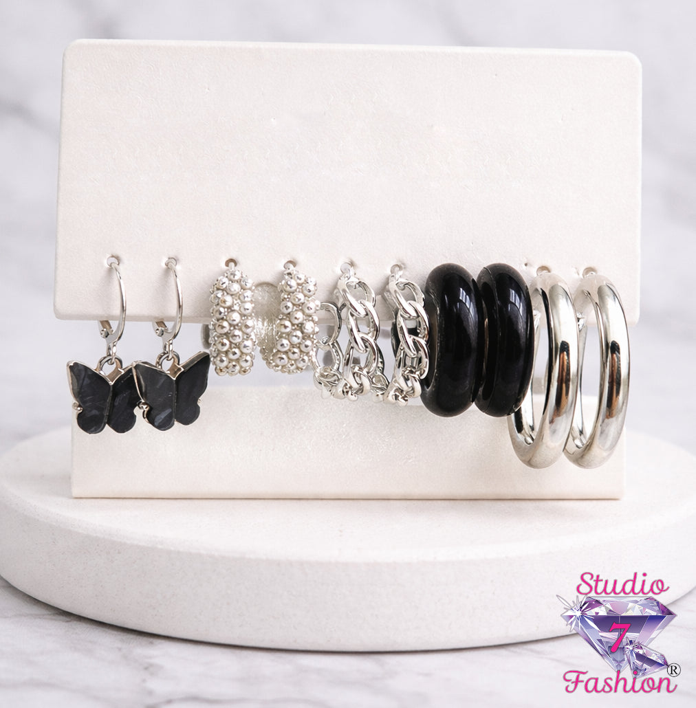 Midnight Luxe Hoop Earrings