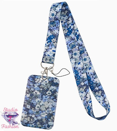 Blue Meadow Lanyard and ID Holder