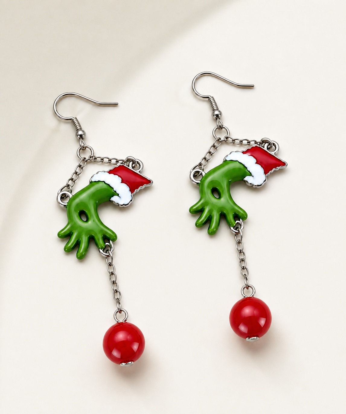 earrings, Christmas earrings, Grinch earrings, holiday jewelry, festive earrings, green earrings, red earrings, Christmas gift, holiday party,Studio7Fashion