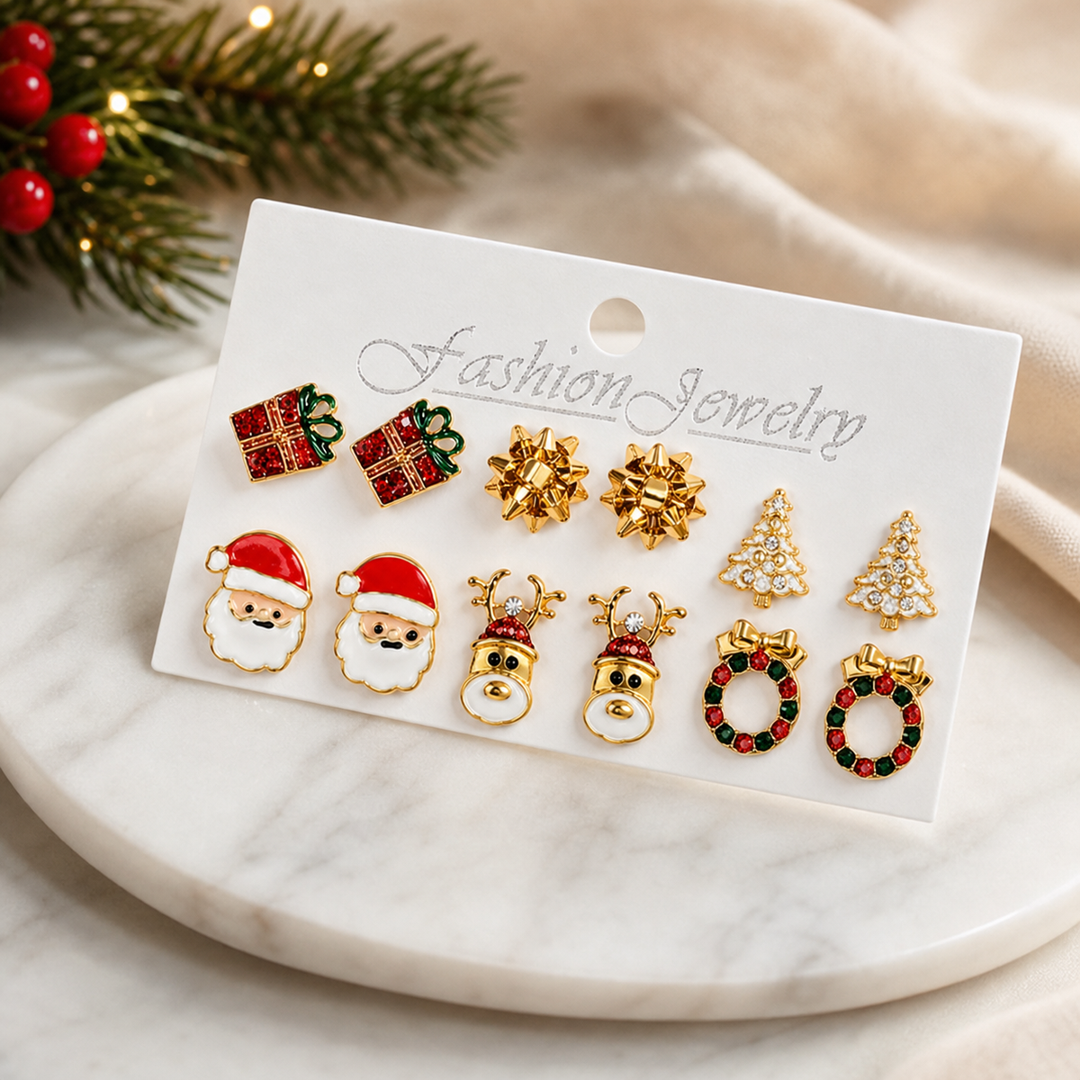 Christmas Earrings - Assorted Festive Holiday Designs,Studio7Fashion