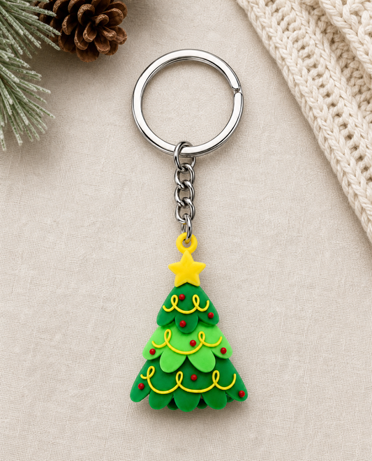 Christmas Tree Keychain with Star,Studio7Fashion