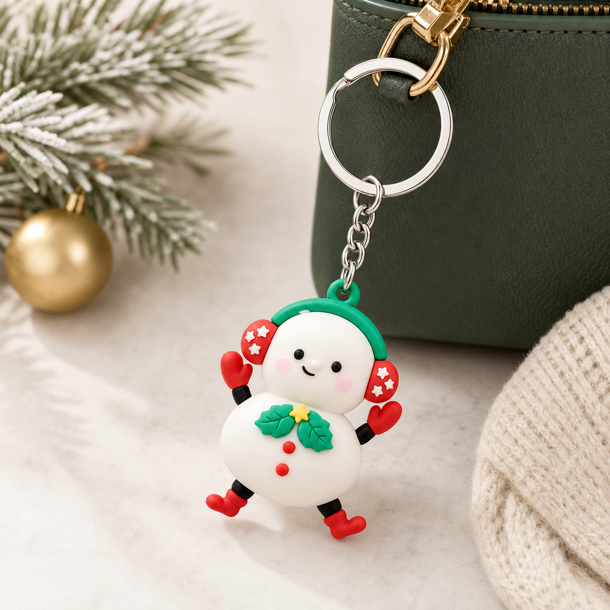 Christmas Snowman Keychain,Studio7Fashion