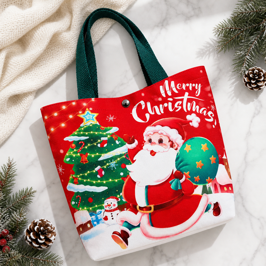 Merry Christmas Santa and Christmas Tree Purse,Studio7Fashion