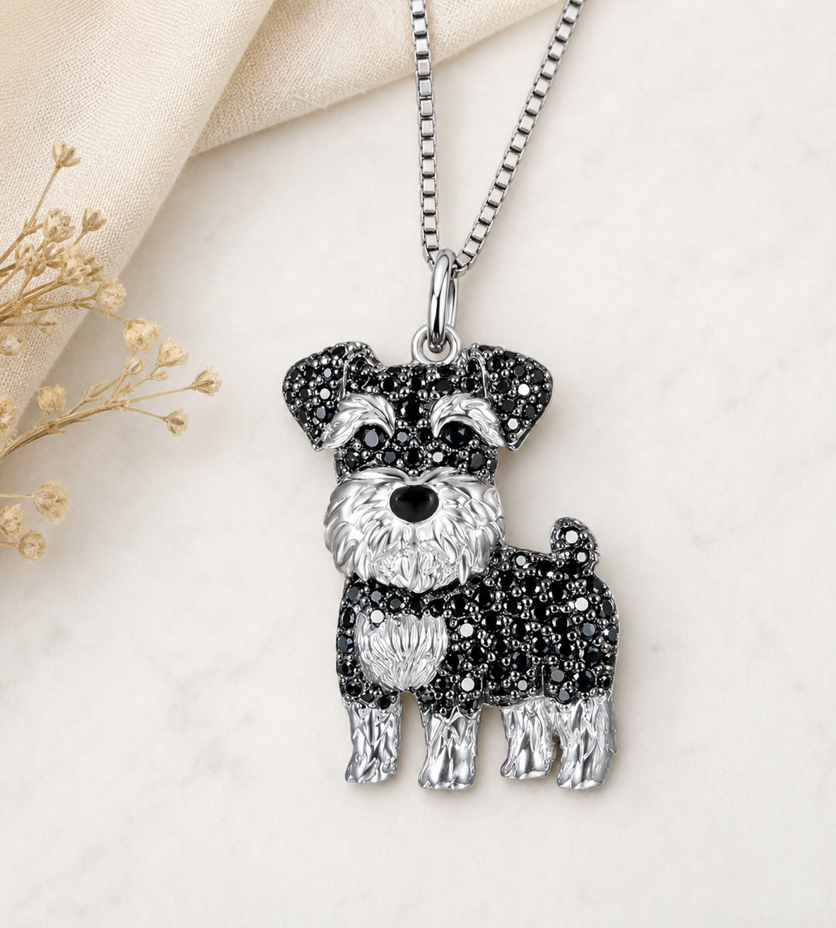 Schnauzer Dog Pendant Necklace,Studio7Fashion