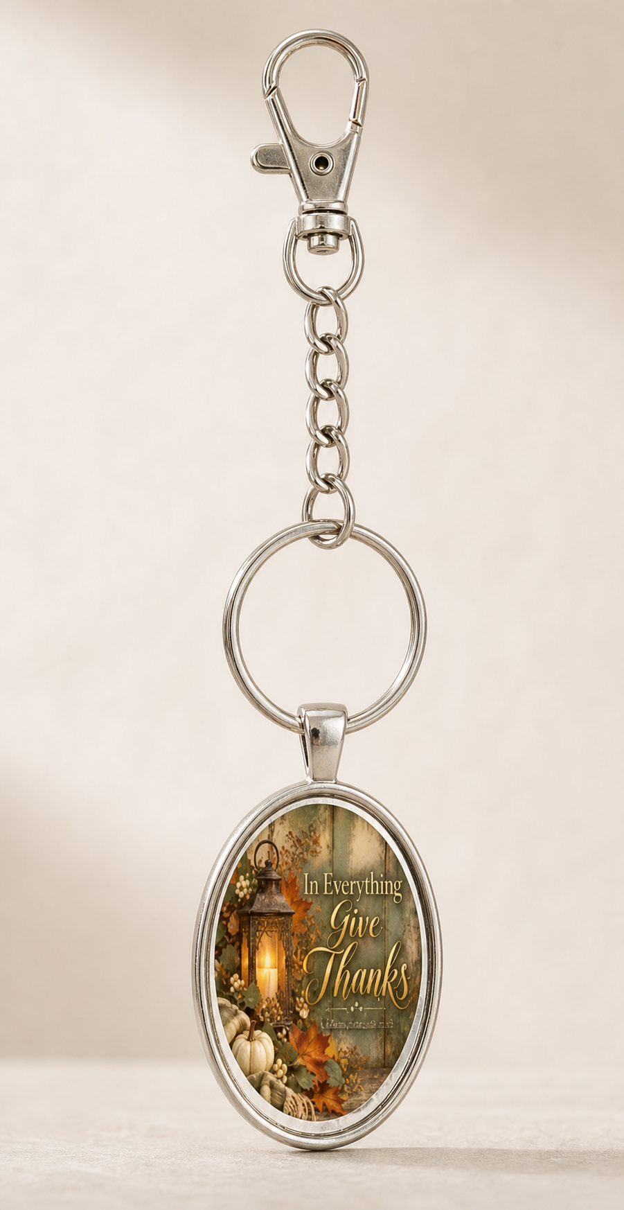 keychain, faith keychain, Christian gift, gratitude, inspirational accessory, oval keychain, religious gift, church gift, everyday accessory, gift for her, gift for him,Studio7Fashion